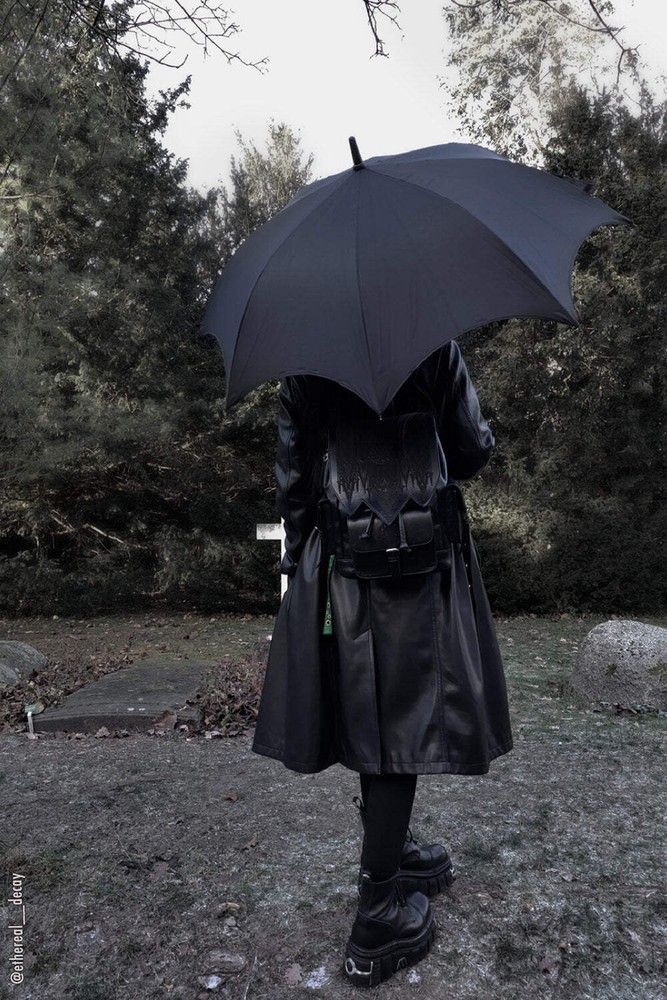 Wednesday Funeral Procession Umbrella [BLACK] Wednesday Addams Goth