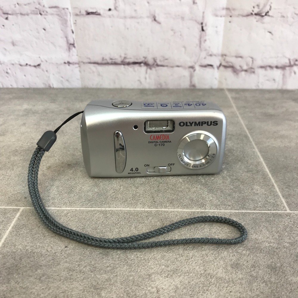 Olympus Camedia C-170 4.0MP Compact Digital Camera Silver Tested