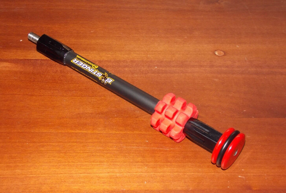 Bee Stinger MicroHex 8" Stabilizer in Matte Black w/Red - B Stinger