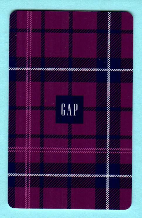GAP Purple Plaid 2009 Gift Card ( $0 )