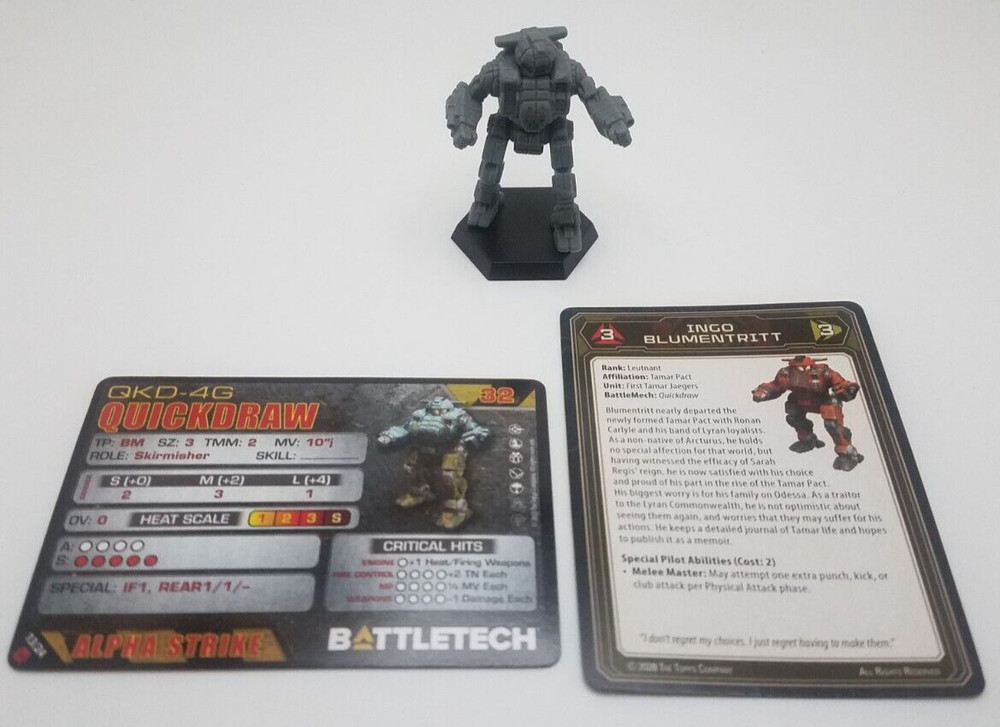 Battletech Mercenaries - Quickdraw *Mech & Cards*