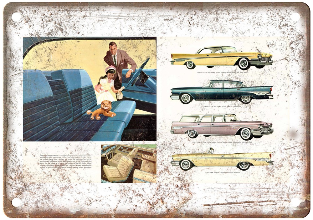 1959 Chrysler Vintage Auto Ad Retro Look Metal Sign AM5122
