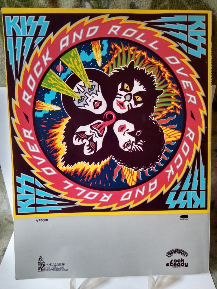 KISS-1977-Rock And Roll Over-SONGBOOK-Almo Publications-AUCOIN-Gene Simmons💥