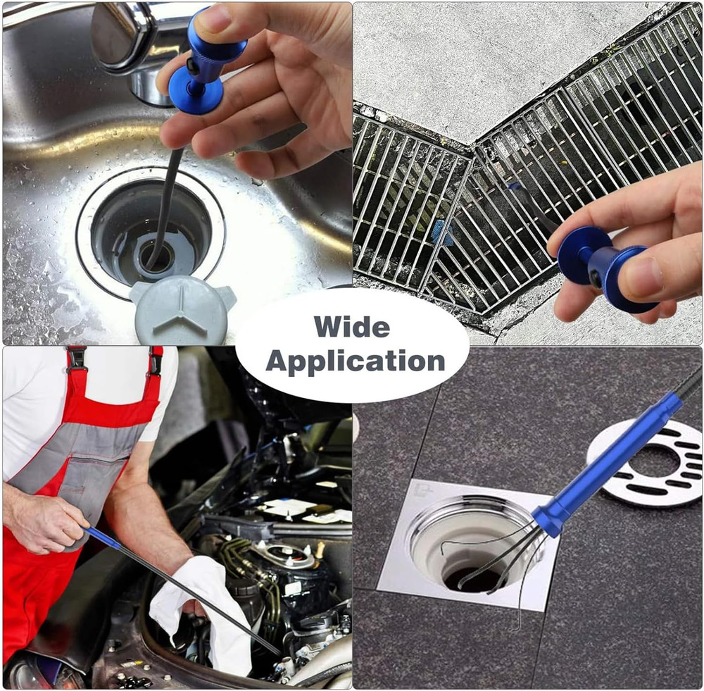 Grabber Tool Magnetic Four-Claw Picker, Bendable Hose Reacher Pickup Sweeper wit