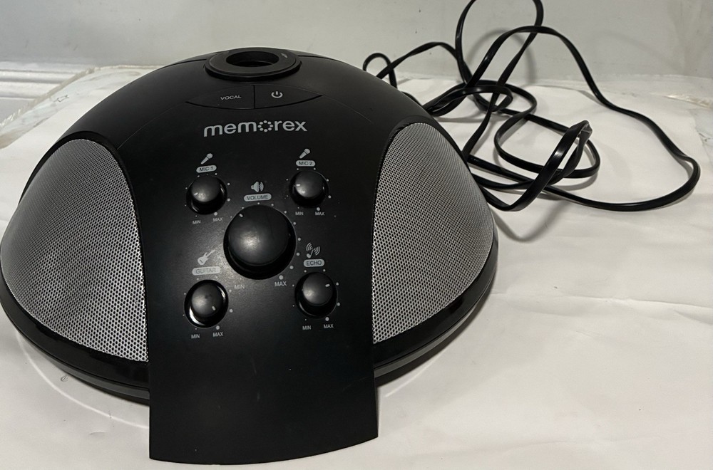 Memorex All-in-one Karaoke System Black Silver Echo Volume Control