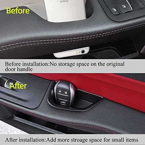 Front Row Door Side Storage Box Compatible 2pcs for Giulia Sedan 2017-2023