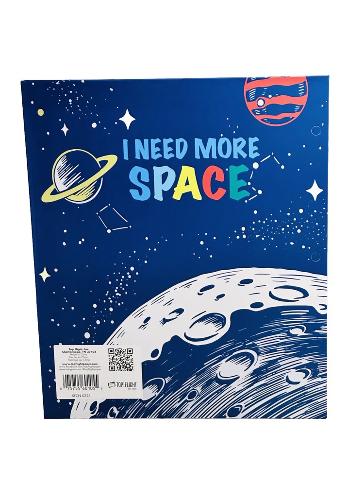 I Need More Space 2-Pocket Paper Folder 12x10” Top Flight