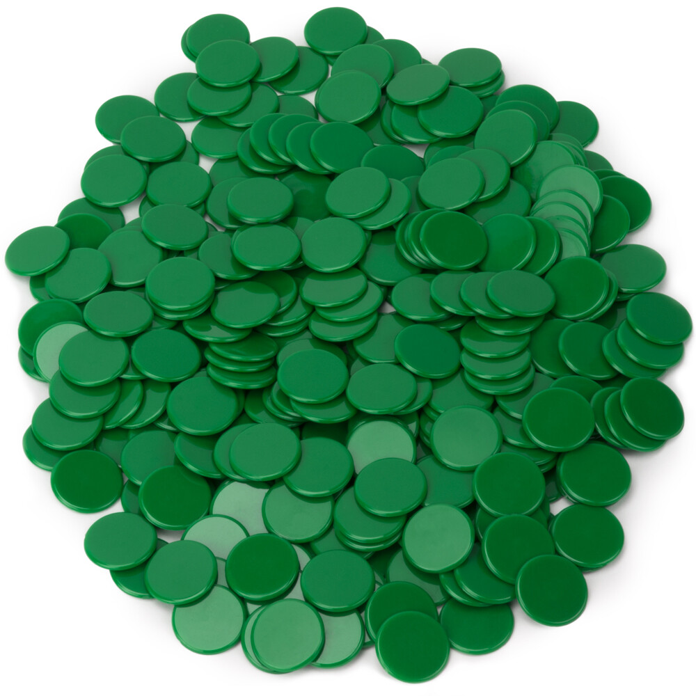 Solid Green Bingo Chips, 300-Pack Gbin-052