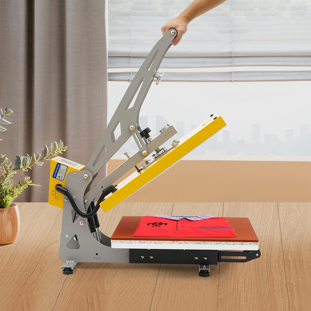 Clamshell Semi-Auto Open Heat Press Machine with Slide Out Function Heavy Duty
