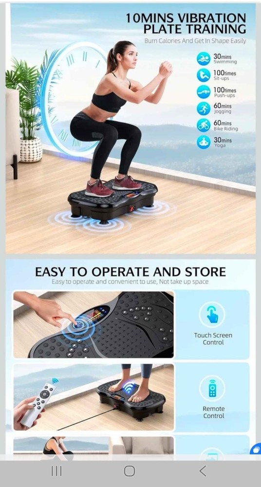 Vibration Plate Exercise Machine, Lymphatic Drainage Machine for Weight Loss,