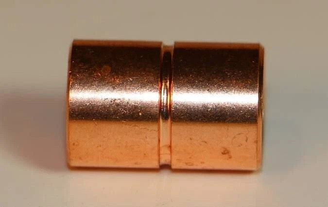 Copper Coupling For 3/4" O.D. with Stop-Ring, Refrigeration, Air Conditioning