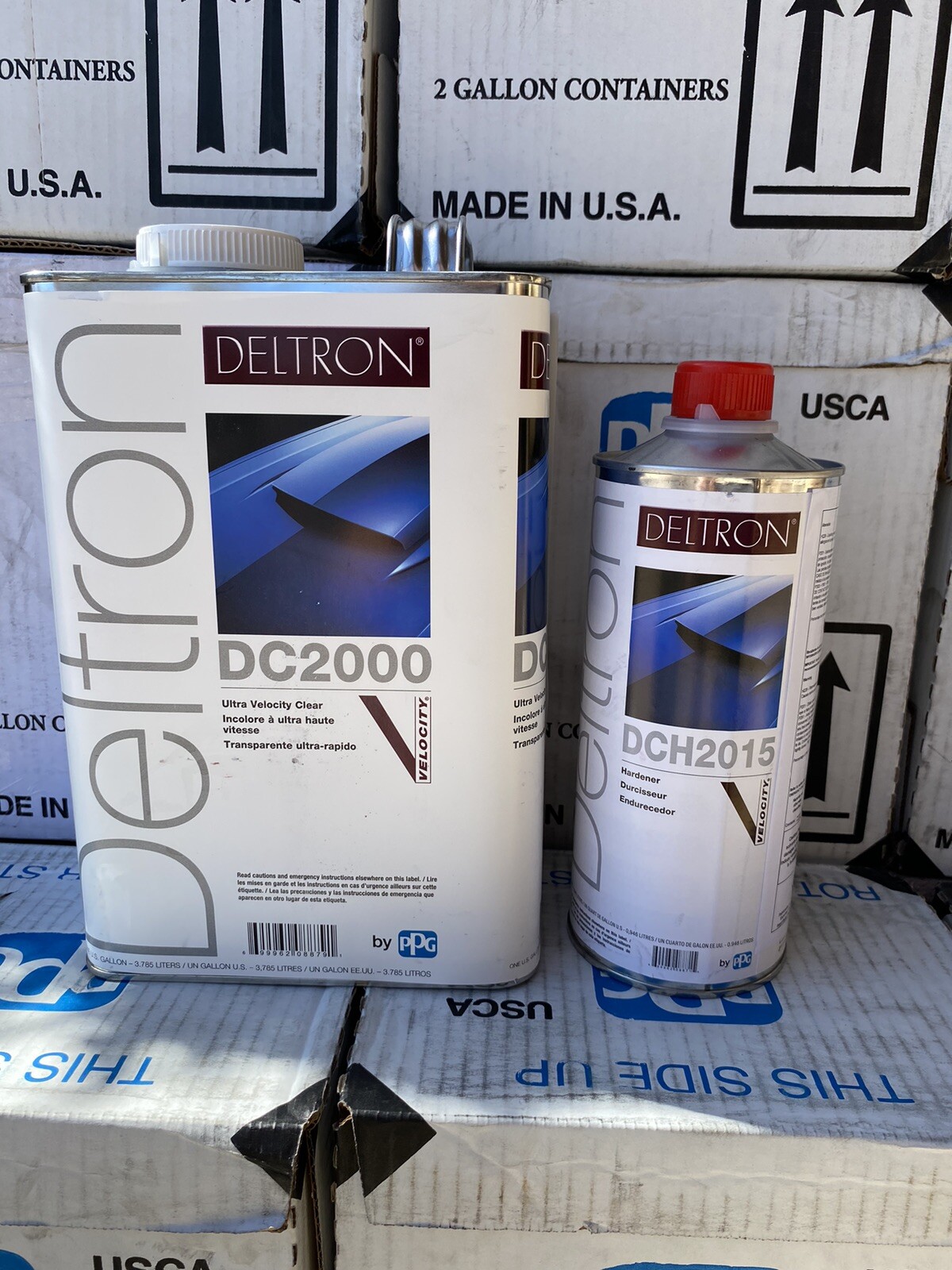 PPG 2 Gal Deltron DC2000 Ultra Velocity Clearcoat 2 Qt DCH2015 2 Kits FREE SHIP