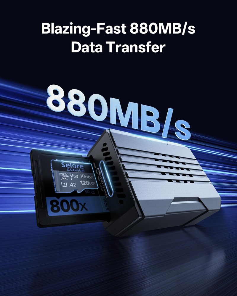microSD Express Card Reader 880MB/s Read, Selore High Speed SD Card Reader US...
