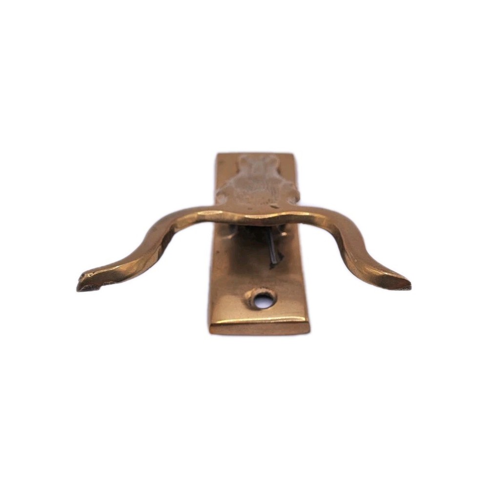 Vintage Long Horn Steer Solid Brass Letter Note Holder Clip