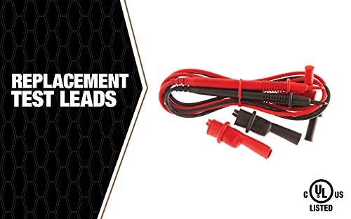 60010S Replacement Test Leads with Alligator Clips;black red