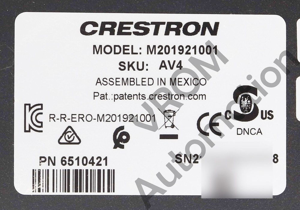 Crestron M201921001 AV4 4-Series Control System