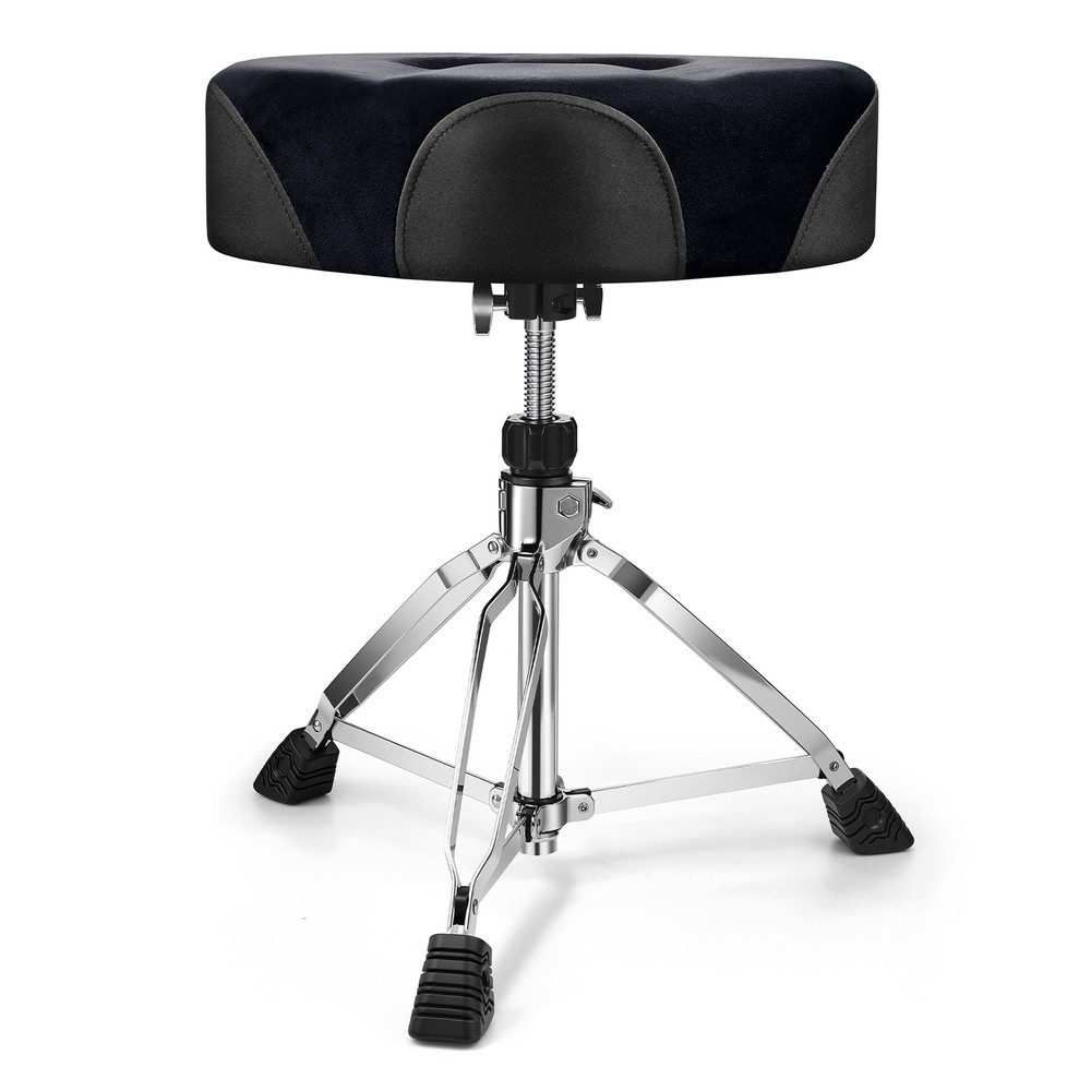 Donner Drum Throne Padded Seat Stable Height Adjustable Stool Double Braced Leg