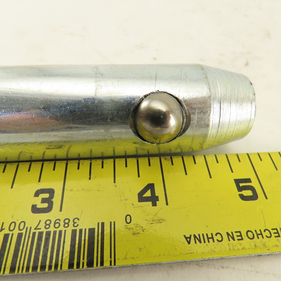 1" Ball Lock Hitch Pin Ring Grip No Shoulder 8"