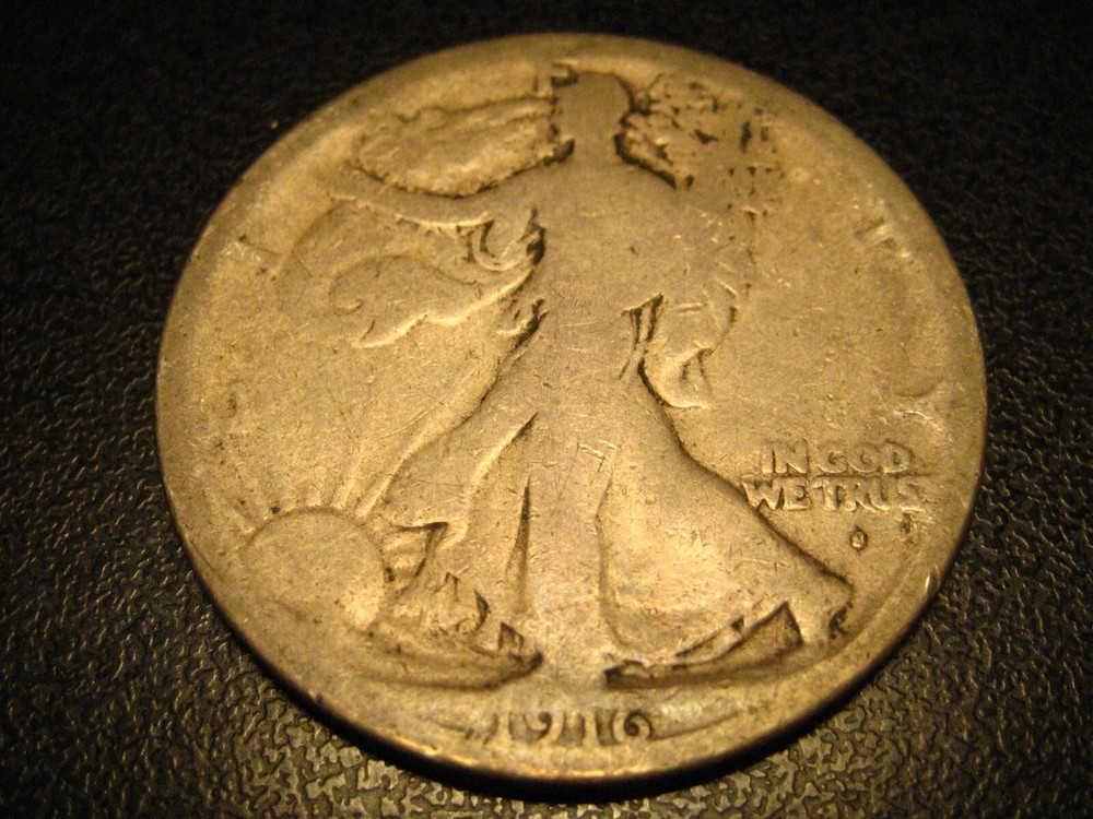 1916-S 90% Silver Walking Liberty Half Dollar