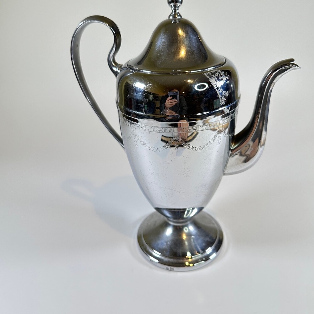 Farberware Teapot with Cream and Sugar Holders Vintage