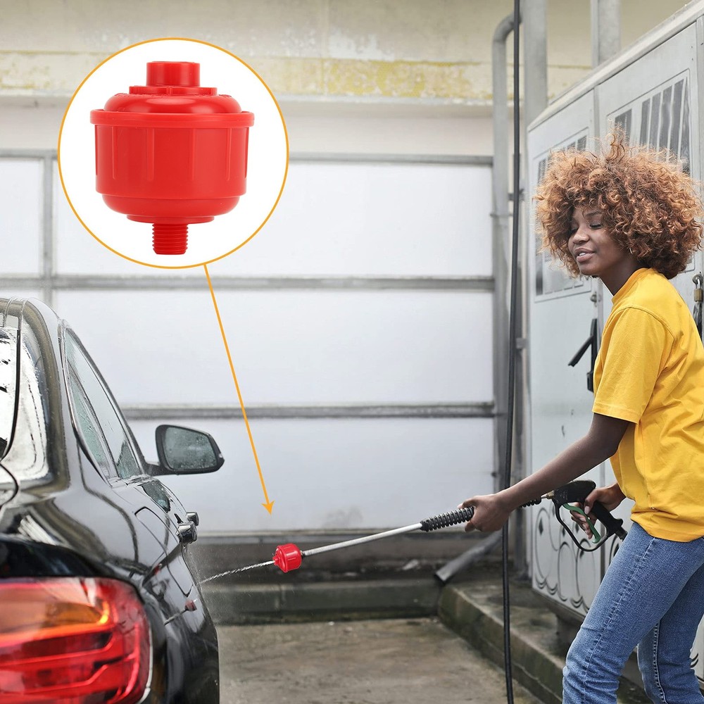 10PCS Disposable Spray Filter Red Wear Resistant 1/4in Thread Plastic