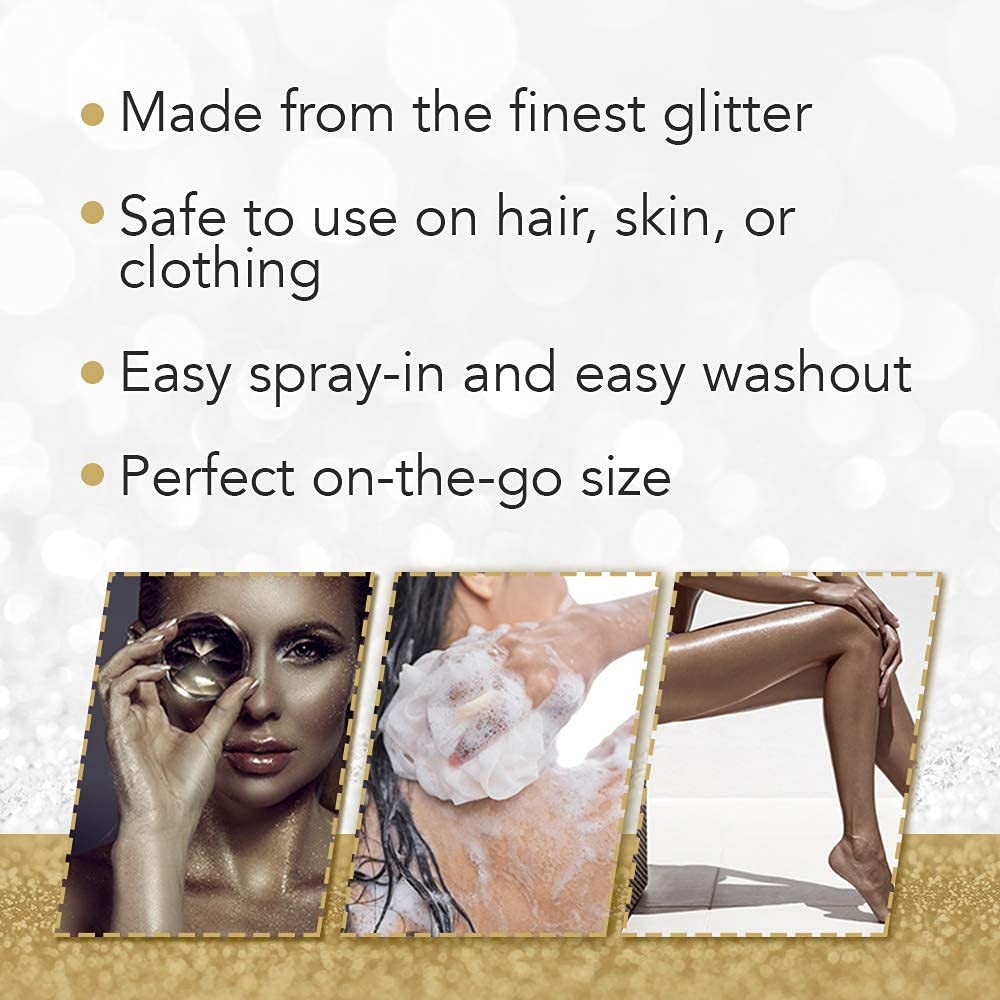 Gold Temporary Hair Glitter Spray