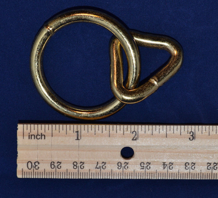 Loop & Ring - 3/4" Brass Plated - Pack of 6 (B50)