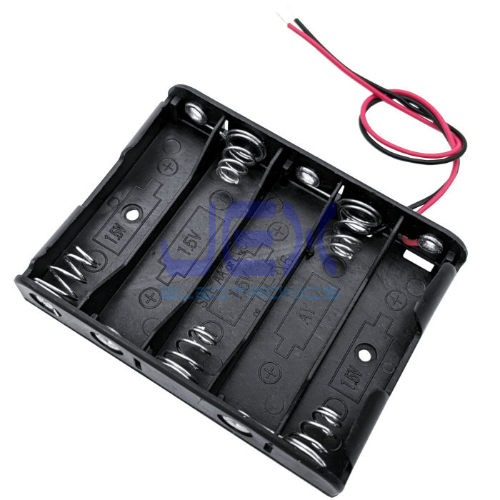 Five/5X AA DIY Flat Battery Holder Case Box Base 7.5V/6V Volt Bare Wire Ends