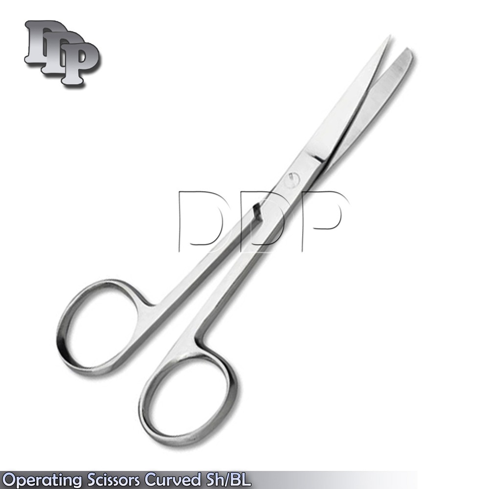 Standard Operating Scissor Curved Blunt / Sharp 17.5 Cm Surgical Instruments