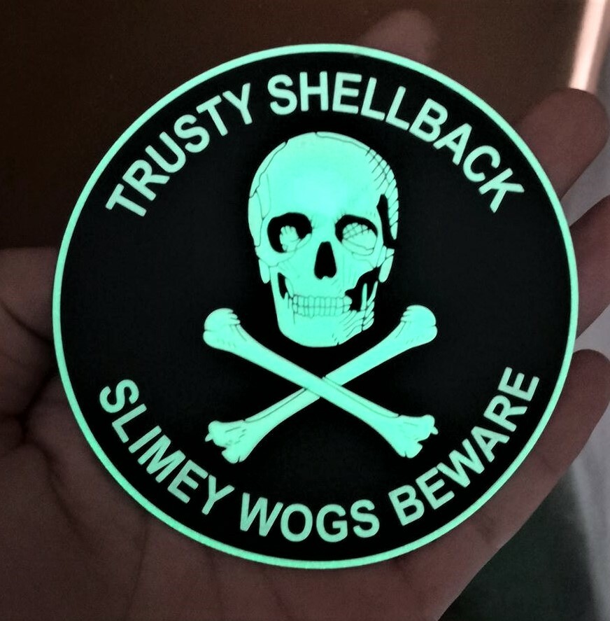 Trusty Shellback PVC Patch Hook & Loop (Neptune Equator Cross The Line) RR 002