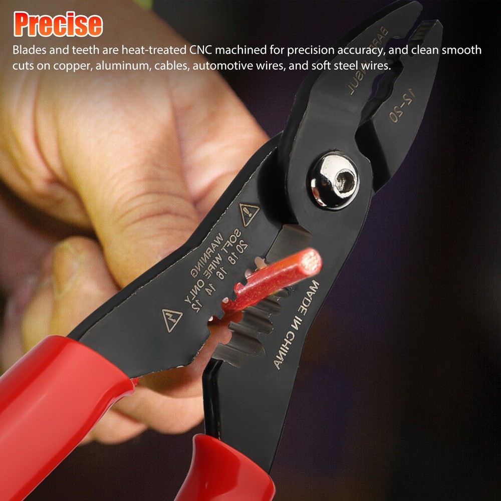Cable Stripper Pliers Multifunctional Wire Service Pliers Crimper Stripper Tool