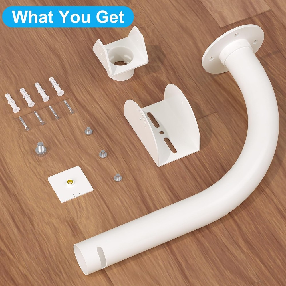 Universal Solar Panel Wall Mount Bracket - 30cm L-Shape Mount with Adjustable...