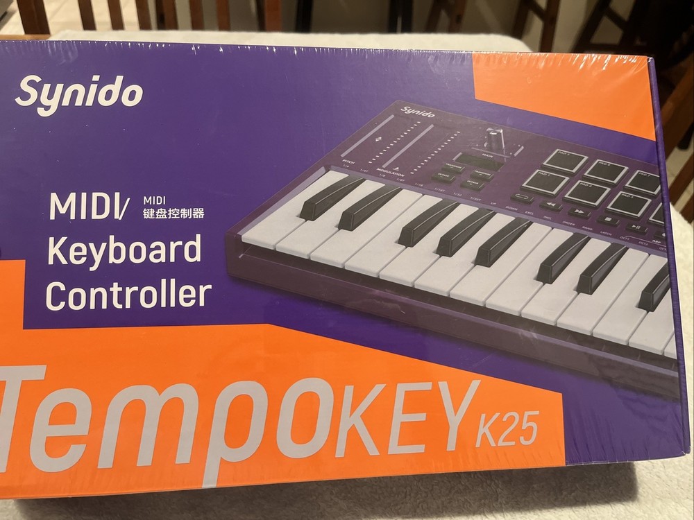 MIDI Keyboard Controller Beat Maker Machine, 25 Key MIDI Keyboard with Drum P...