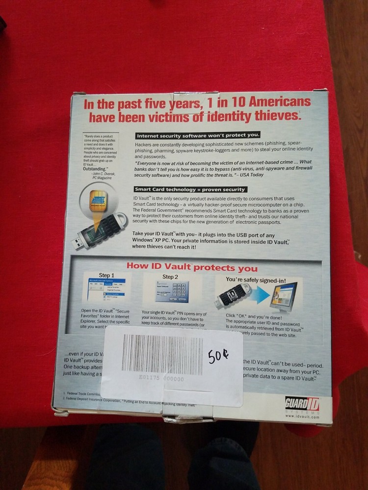 ID Vault Stop Online Identity Theft read description