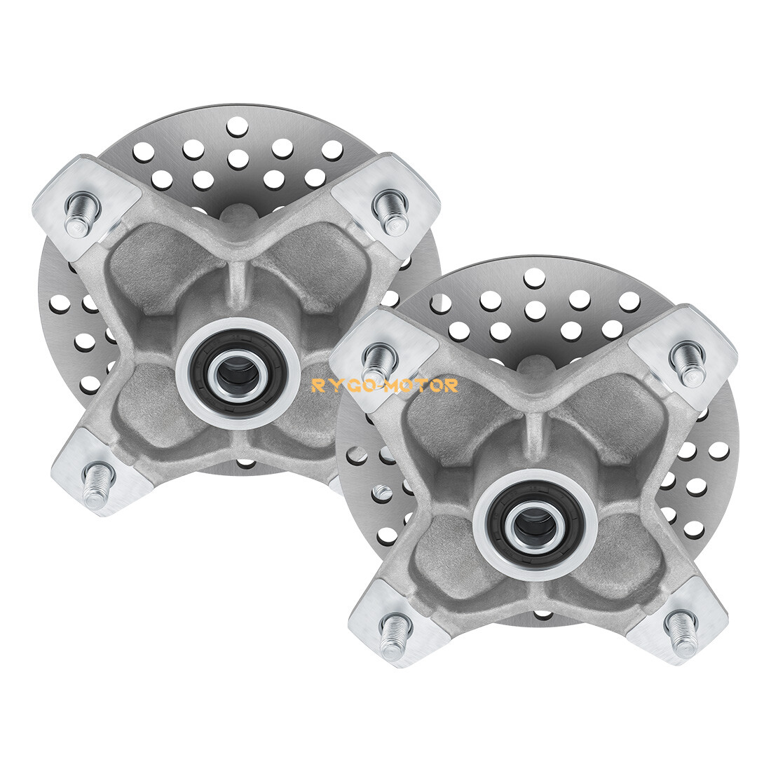 2 Front Wheel Hub & Rotor Kit For Yamaha Raptor 660R 700 700R YFM660R YFM700/R