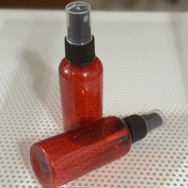 2Pc 50ml/2oz Amber Empty Plastic Travel Bottles Fine Mist Atomizer - Refillable