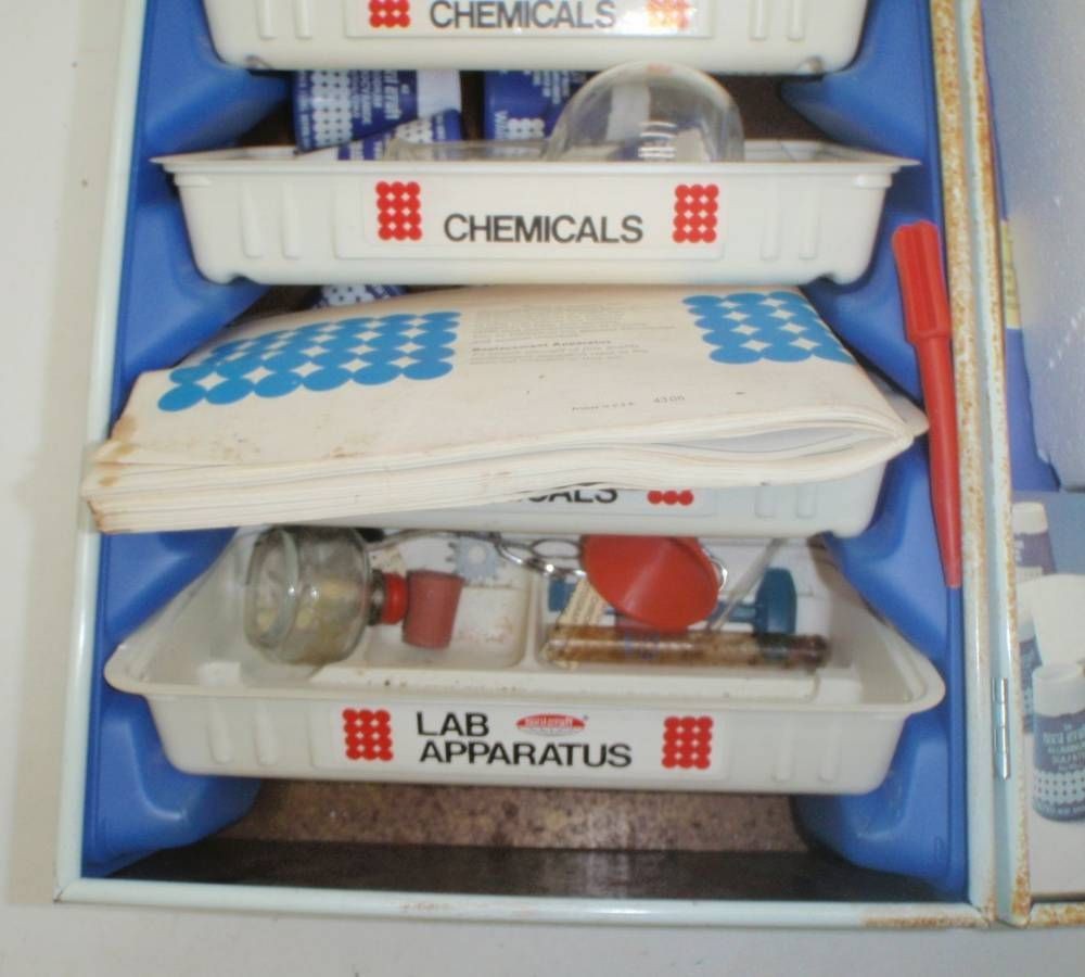 Skilcraft Partial Child's Chemistry Set & Ertl Microscope