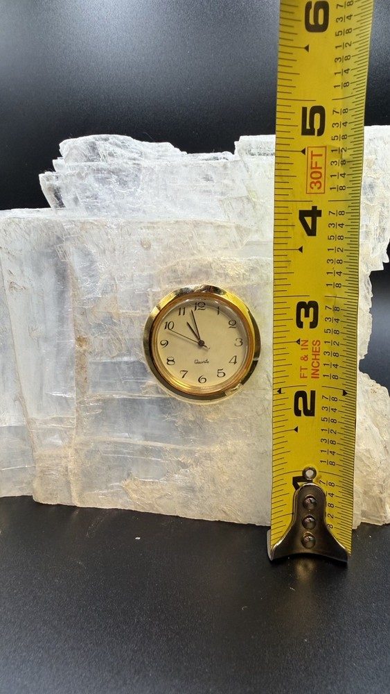 Beautiful Selenite Mineral Clock