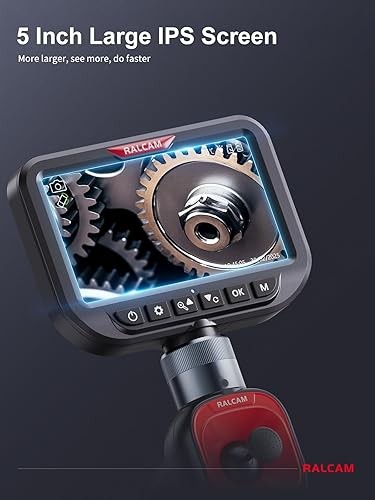 Inspection Camera 360 Flex Dual Lens 5in Screen Probe