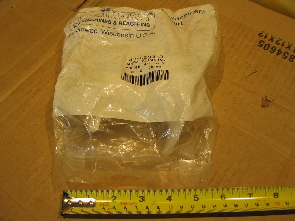Manitowoc 43-0203-3 Ice Machine Auger Flighting 4” Molded