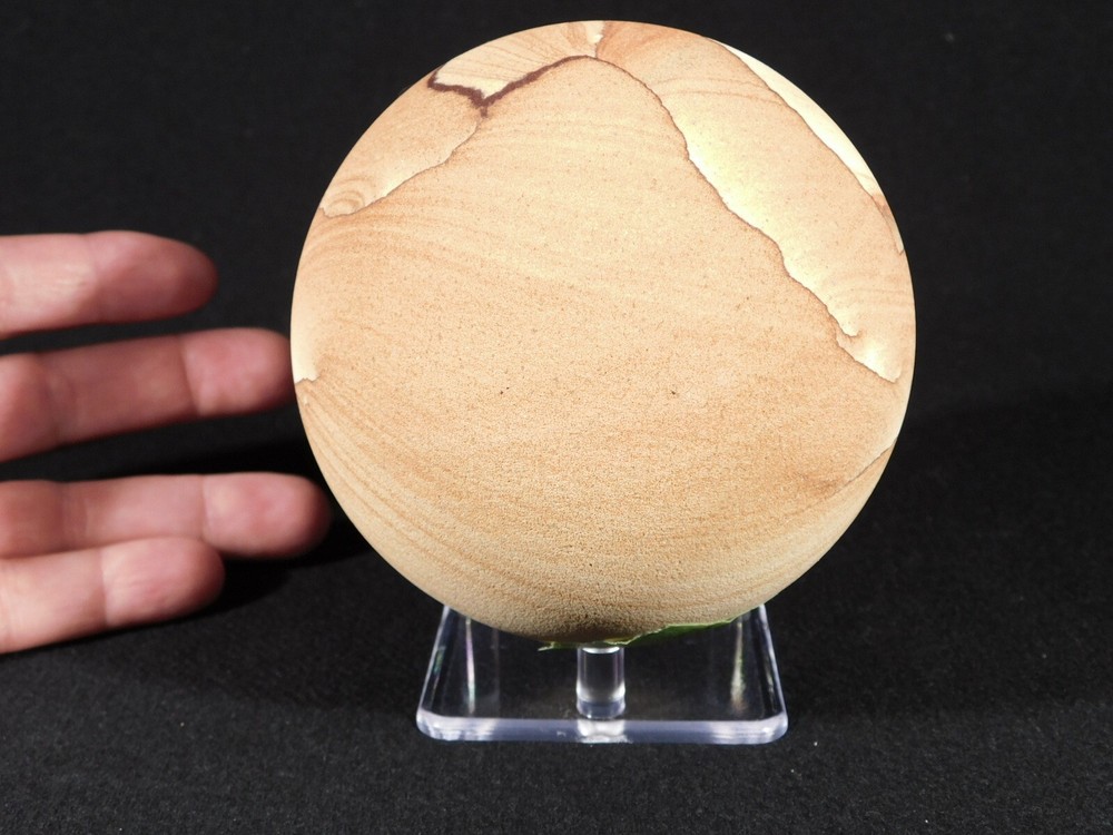 Heavy Duty THREE Post SPHERE Display Stand MEDIUM Size Clear Acrylic