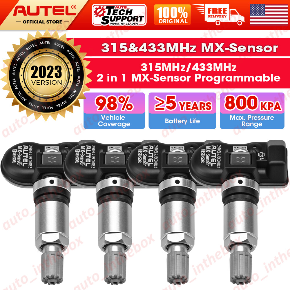 4pcs Autel MX-Sensor 315&433MHz Programmable TPMS Universal Tire pressure Sensor