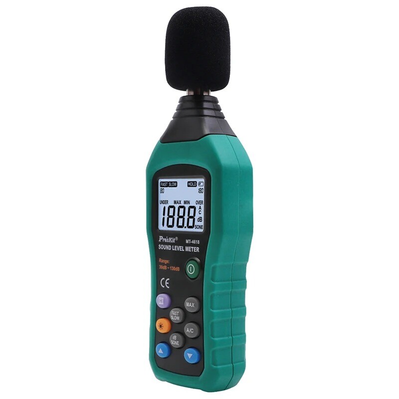 MT-4618 Precision Noise Tester, Automatic Large, Range (30~130 DB) Backlit LCD