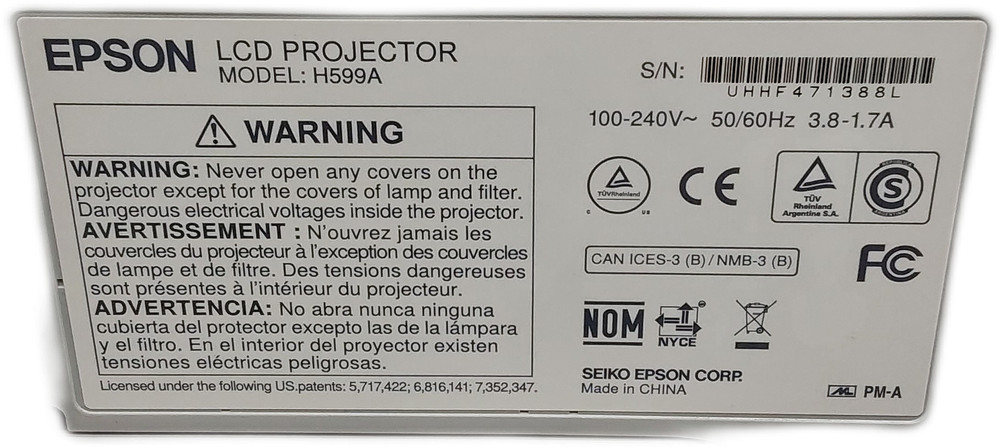 Epson BrightLink 595Wi Short Throw Interactive Projector 3300 Lumens