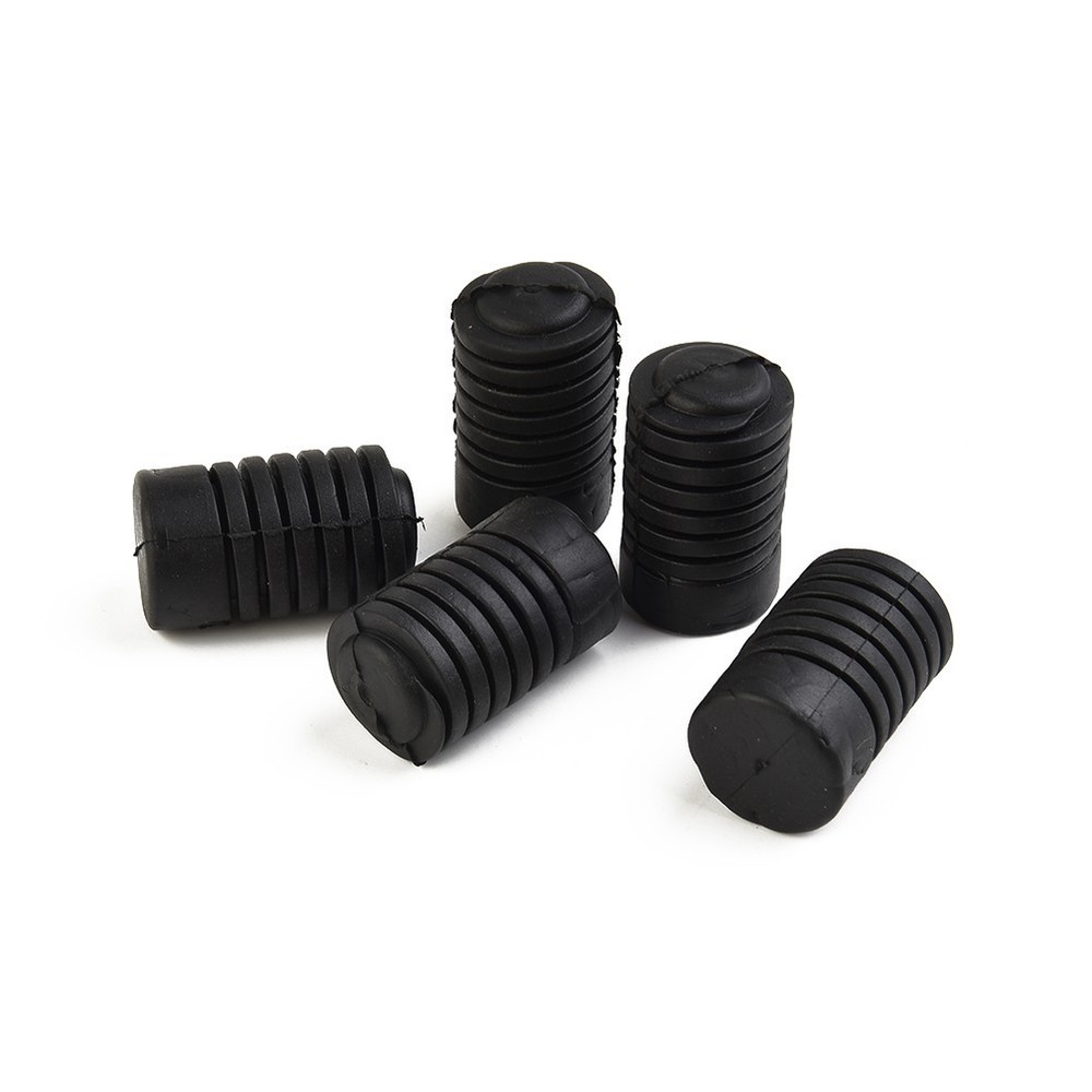 Bonnet Buffer Stop Hood Auto Black Bumper Replacement 5 Pcs Accessories