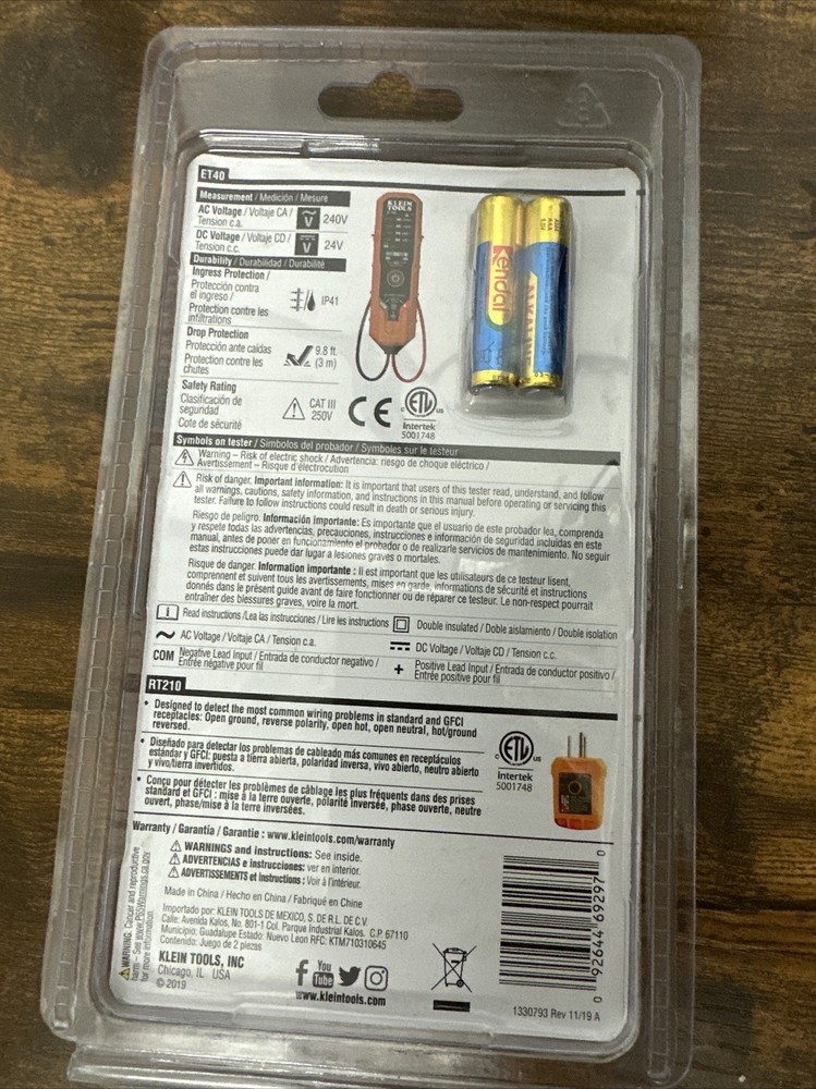 Klein Tools Electrical Test Kit ET40VP