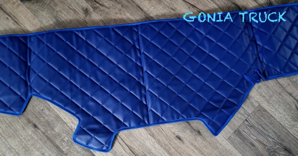 Daf CF "eco leather" dashboard mat cover, colour blue.