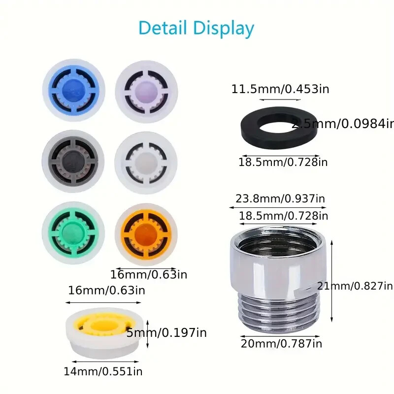 8PCS Shower Flow Reducer Limiter Set,Control Valves Shower Water Flow Restrictor