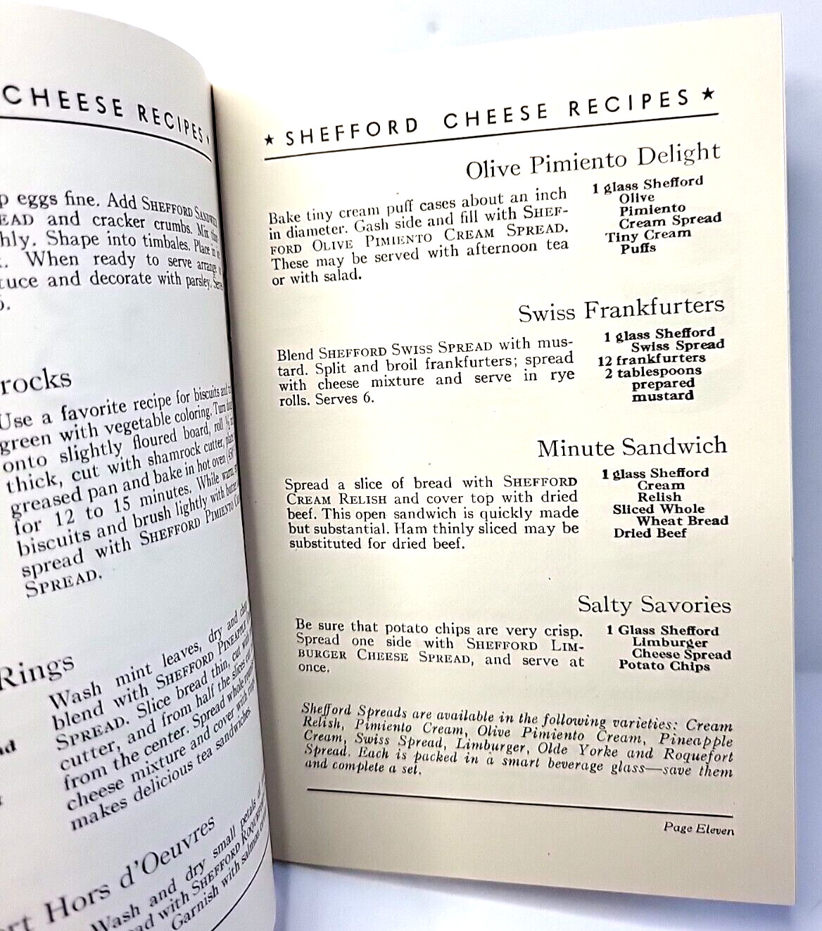 Vintage 1938 Shefford Cheese Recipes Advertising Booklet Alberta Winthrop