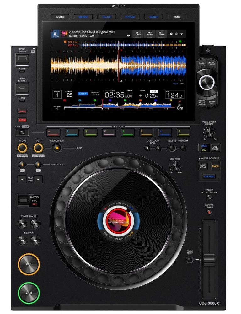 AlphaTheta CDJ-3000X High-Resolution Professional DJ Player (Black)